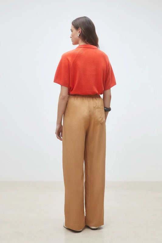 JIO WIDE-LEG PANTS CAMEL