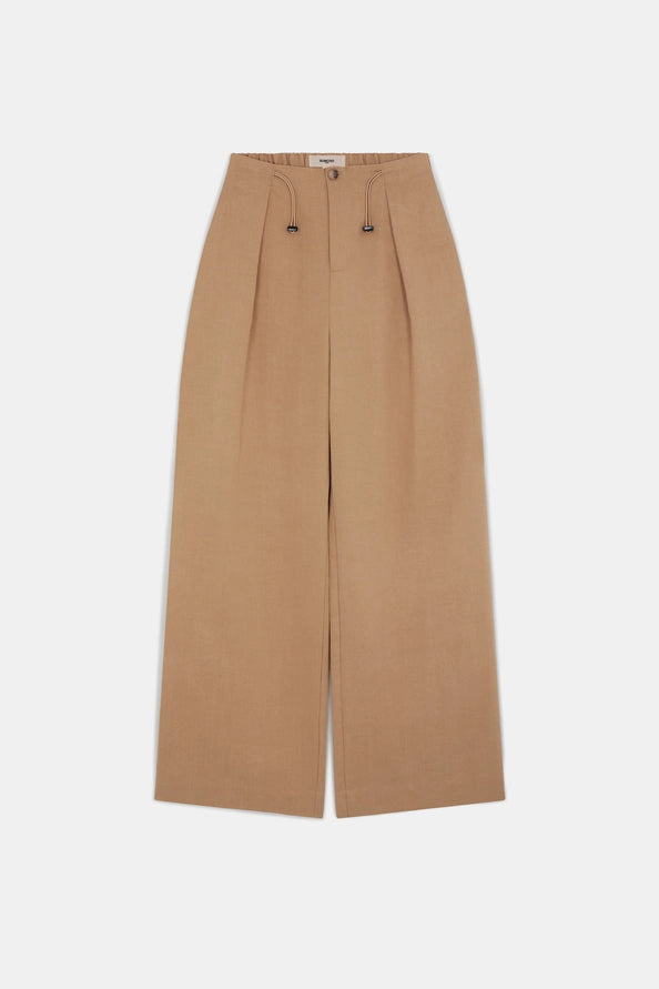JIO WIDE-LEG PANTS CAMEL