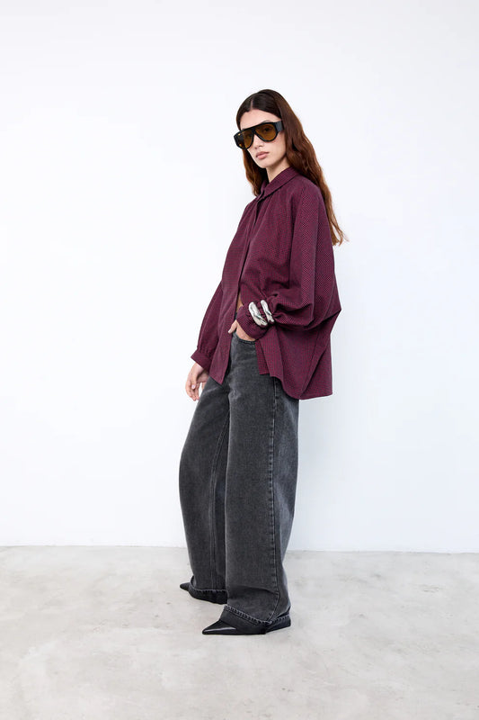 MEL BLOUSE RED GINGHAM