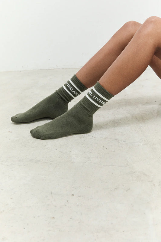 LIV THE LABEL SOCKS KHAKI