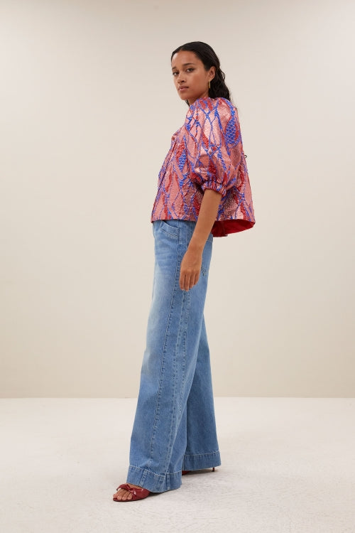 MAURI JACQUARD BLOUSE