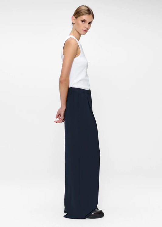 JAPANESE CREPE BONNIE PANTS MIDNIGHT BLUE