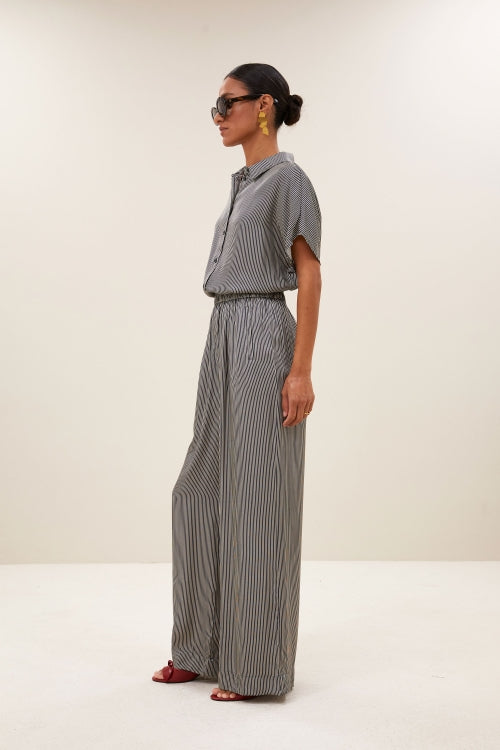 BENJI SILKY STRIPE PANTS