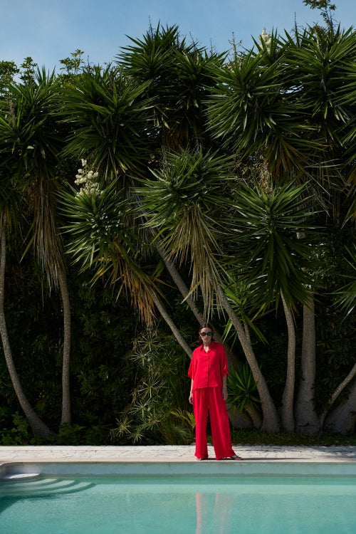 BENJI SATIN STRIPE PANTS LOLLIPOP