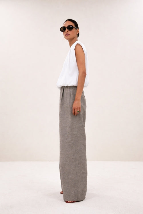 NILOU JERSEY TOP OFF WHITE