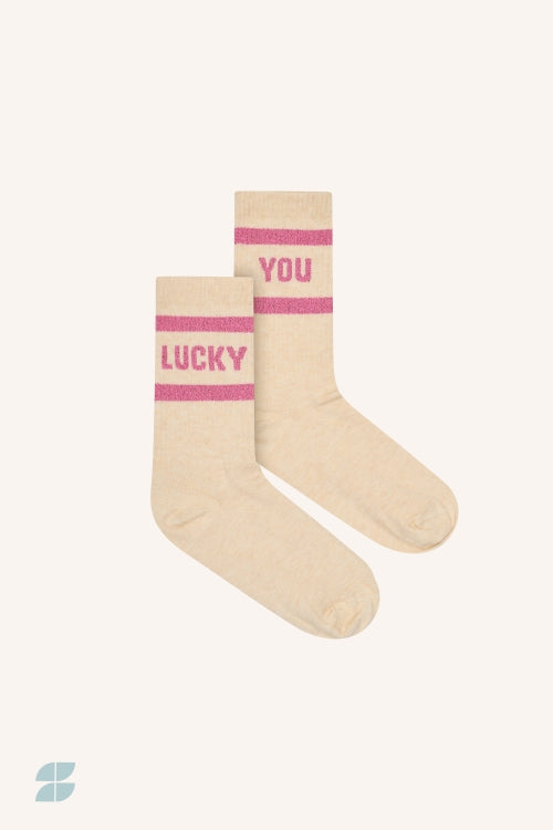 LUCKY SPARKLE SOCKS OYSTER PINK