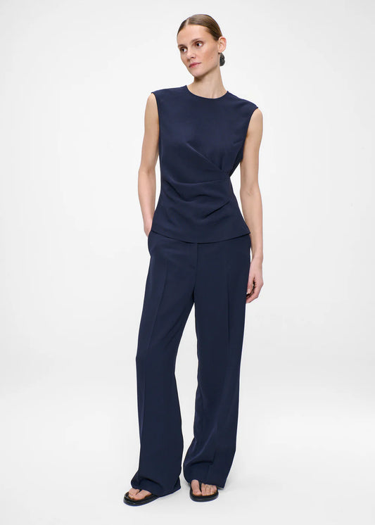 JAPANESE CRÊPE DRAPED TOP