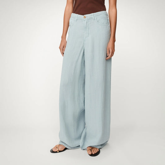 MARLENE PANTS LINEN PEARL BLUE