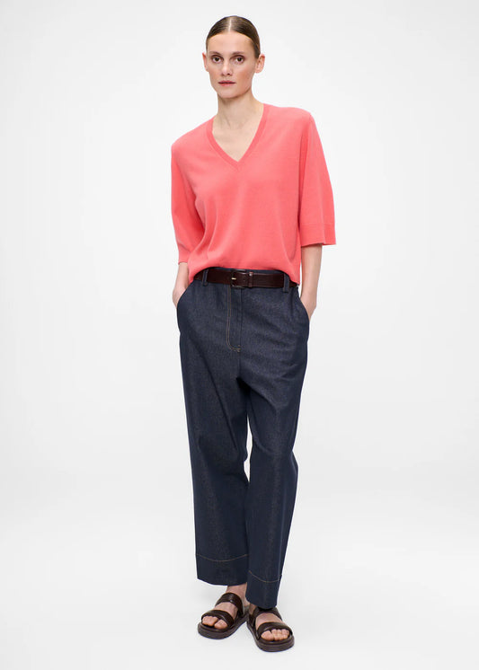 CASHMERE BLEND DEEP V TOP