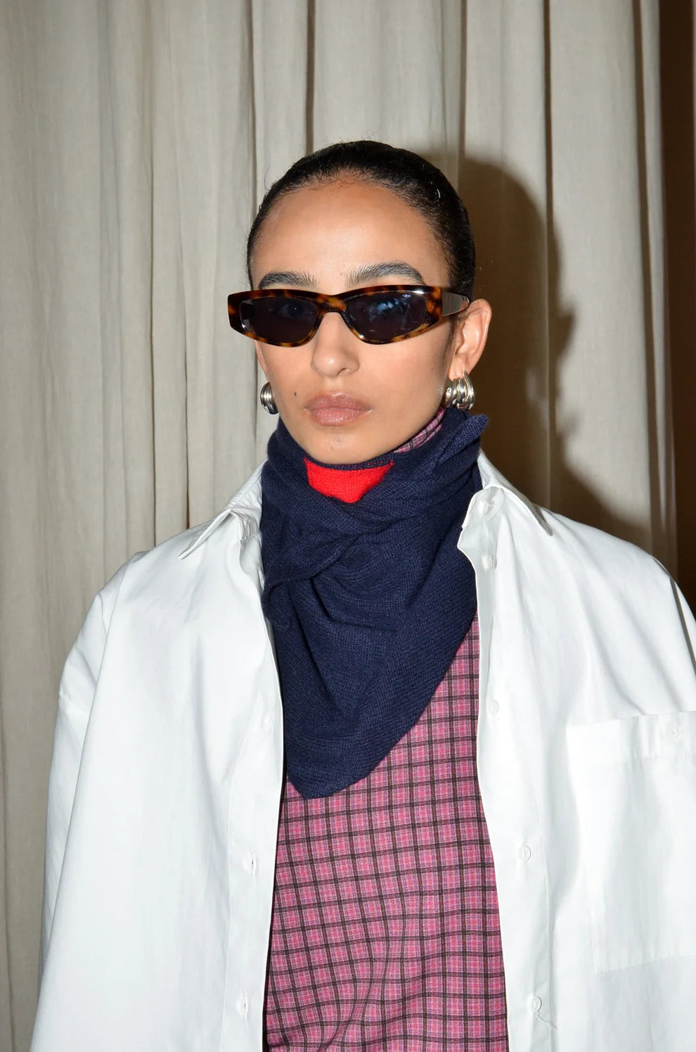 AMIRA SCARF - NAVY