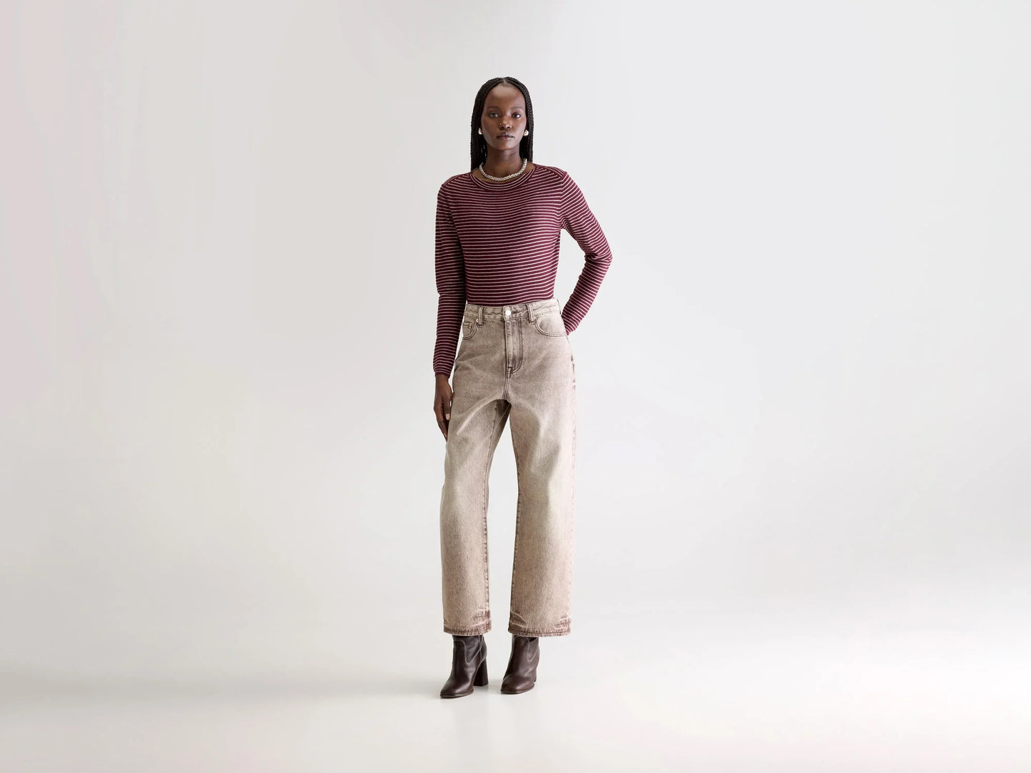 POKER JEANS BROWN SNOW