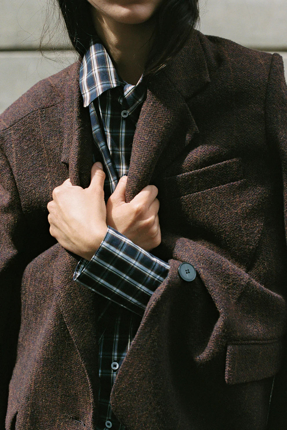 JEFREY BLAZER BORDEAUX FISHBONE