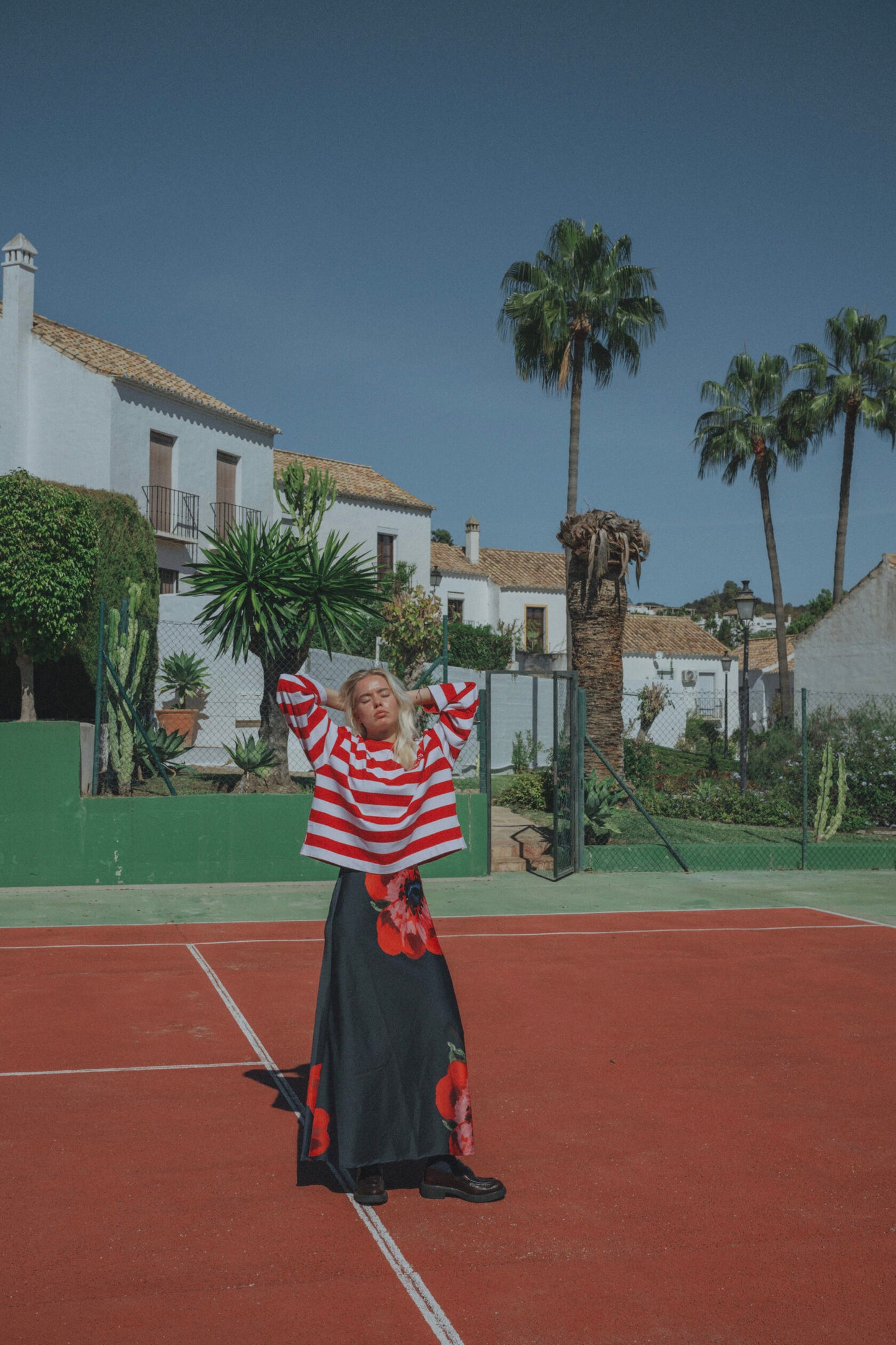 SUNSHINE SKIRT POPPY FLOWER PRINT