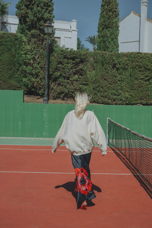 SUNSHINE SKIRT POPPY FLOWER PRINT