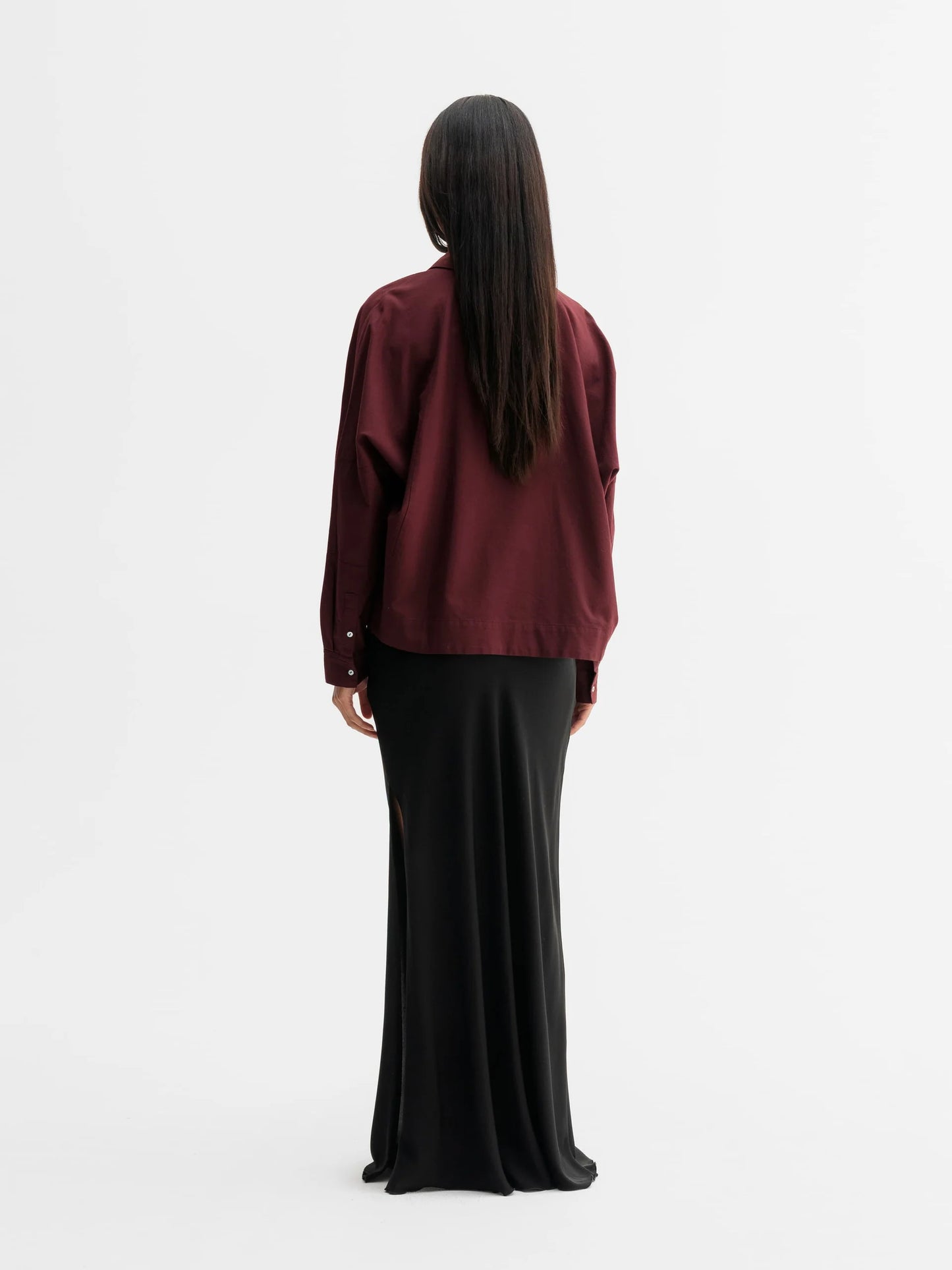 GIGI OXFORD SHIRT - BURGUNDY