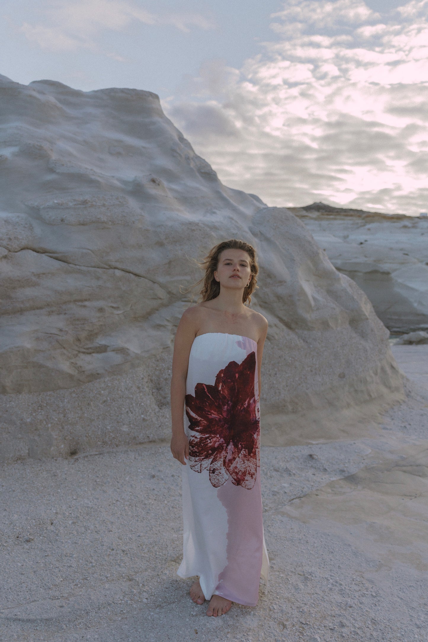 EMMA DRESS ONE BIG FLOWER PRINT