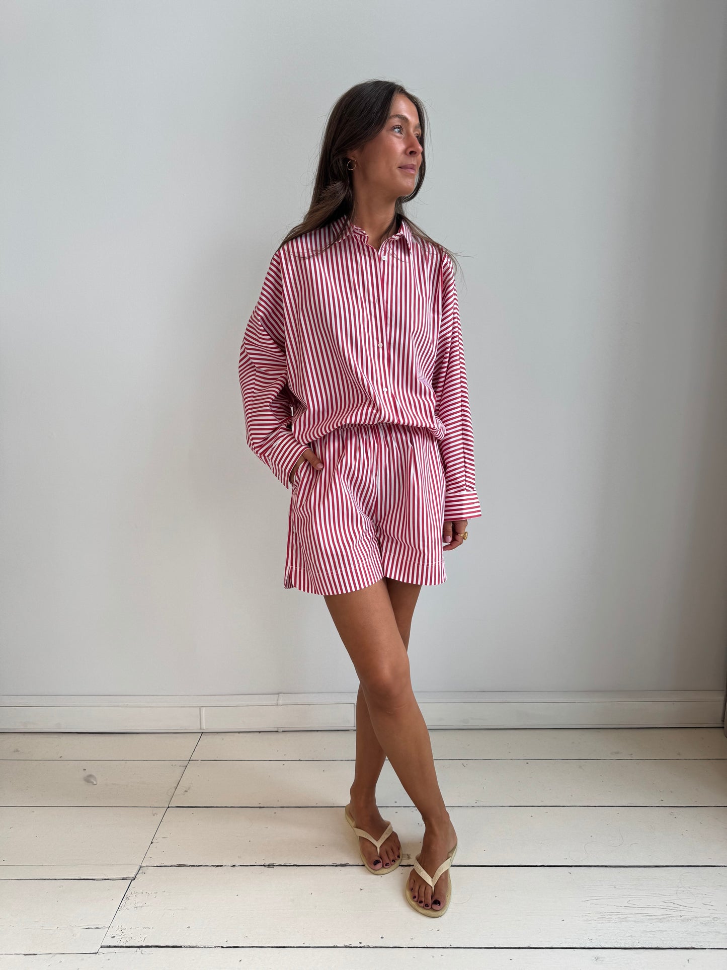 ROSIE SHORT RED STRIPED