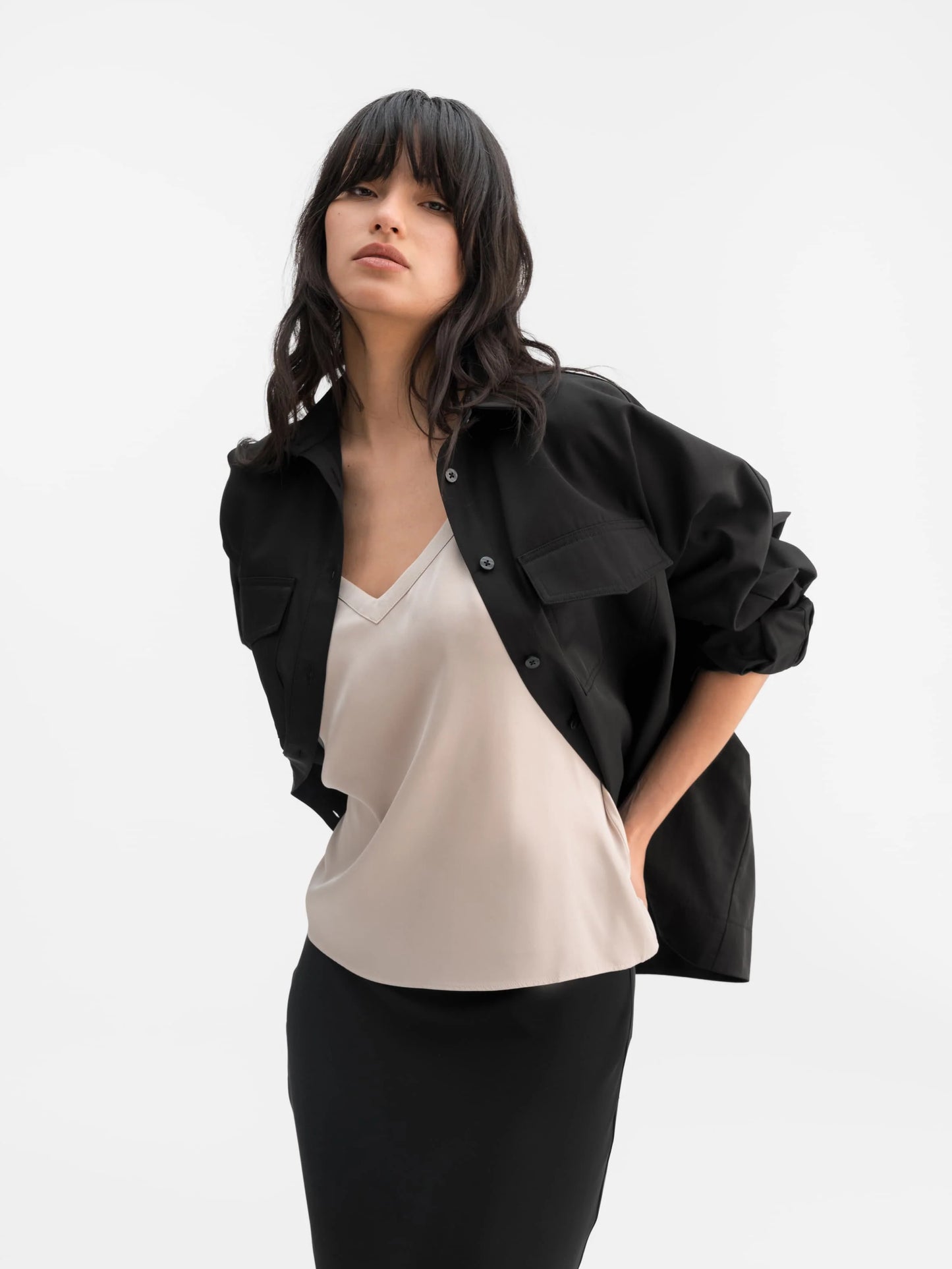 KAIA OVERSHIRT BLACK