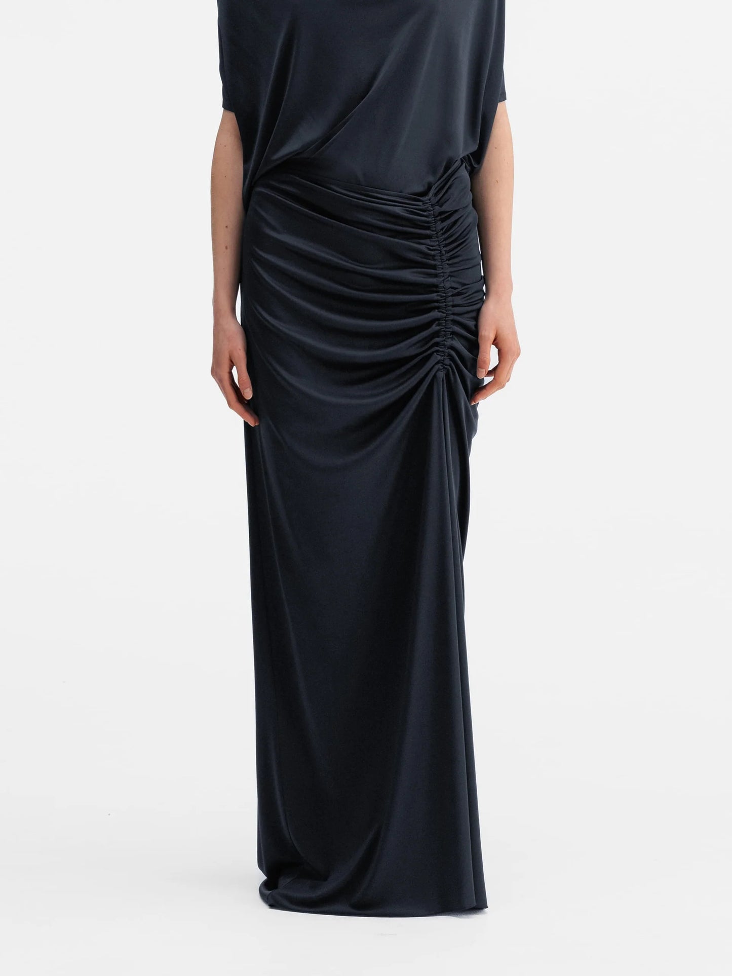 MAYA JERSEY SKIRT BLUE GREY