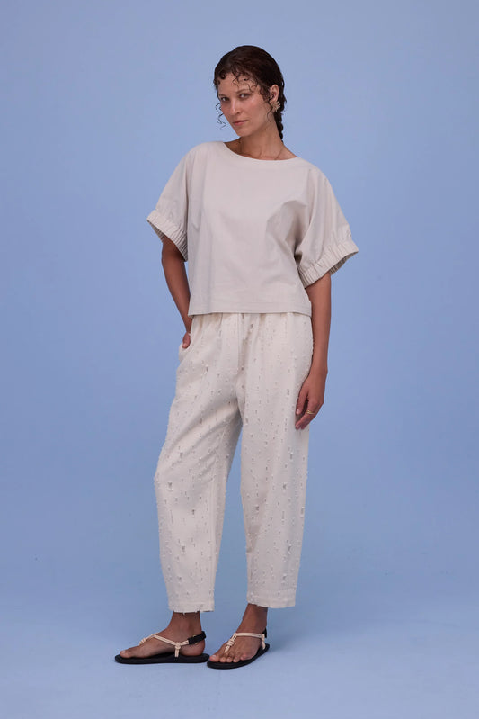 GERALDINE BLOUSE CHALK WHITE