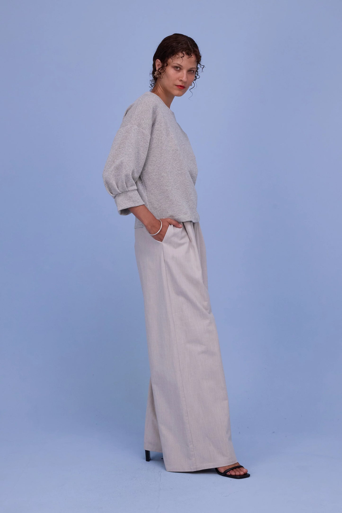 CAVA SWEATER SILVER LUREX