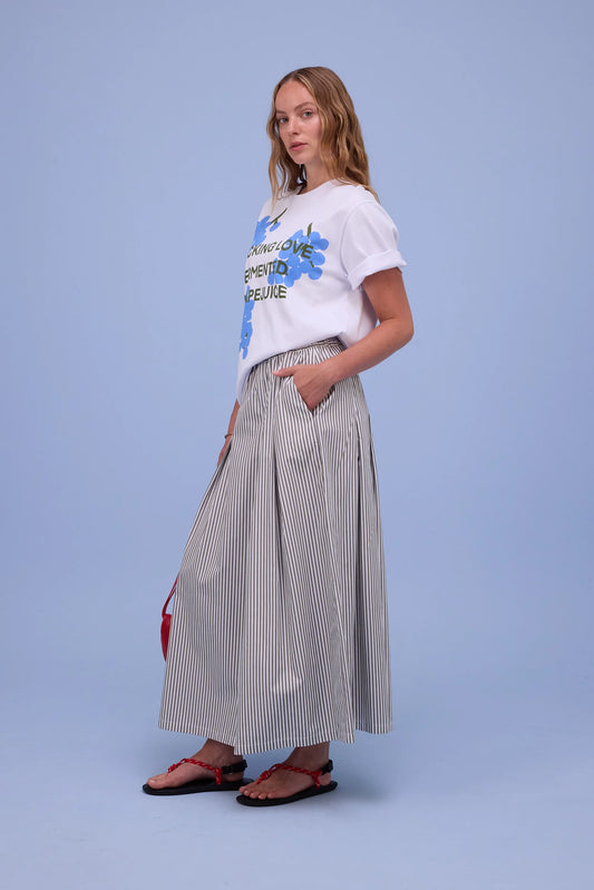 FIEKE ROK KHAKI STRIPES