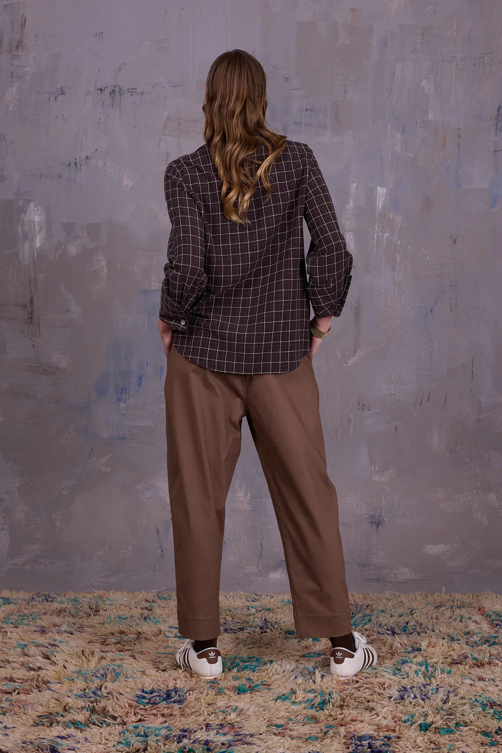 FILOU HEMD BROWN ECRU