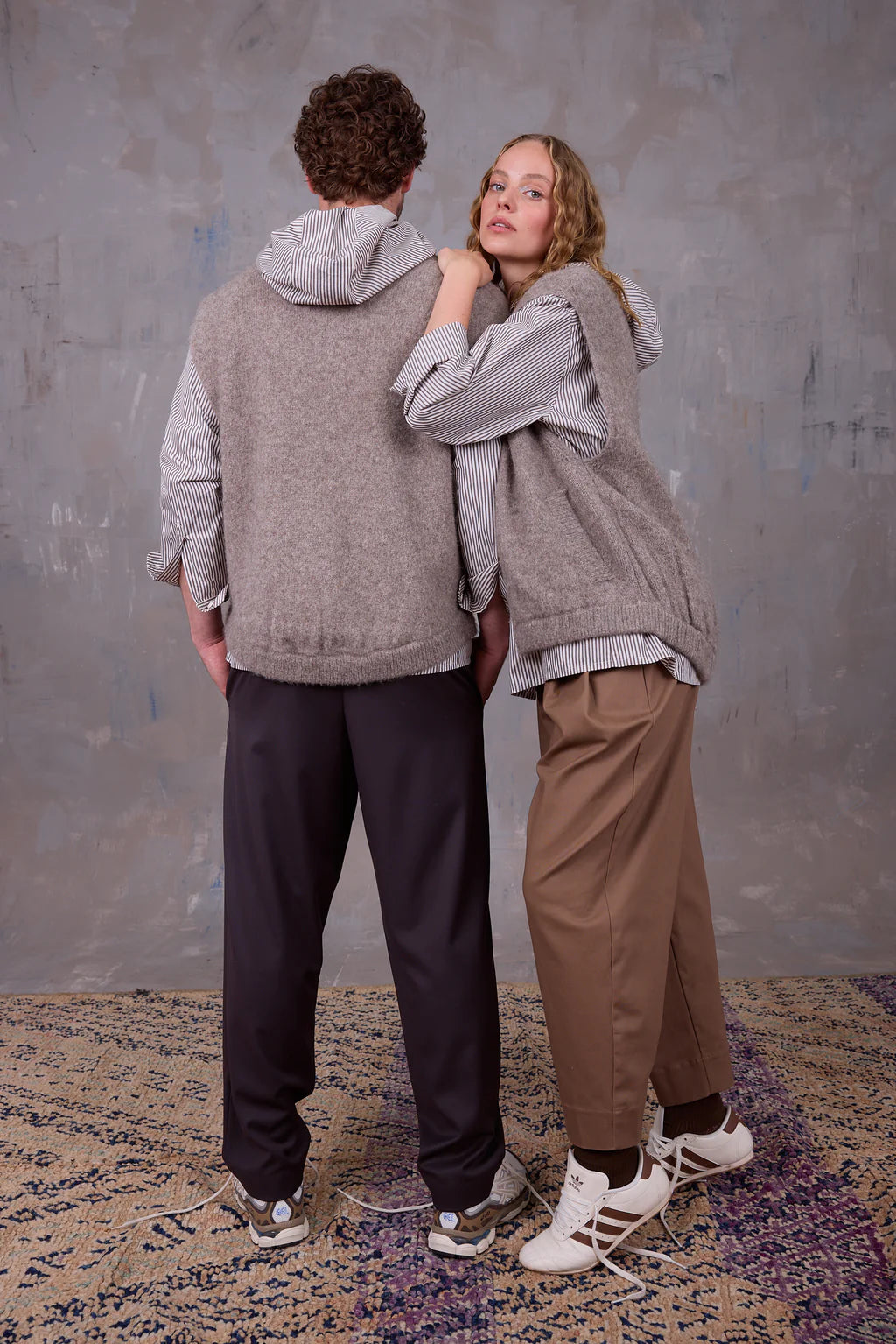 GONZOLA HEMD BROWN ECRU