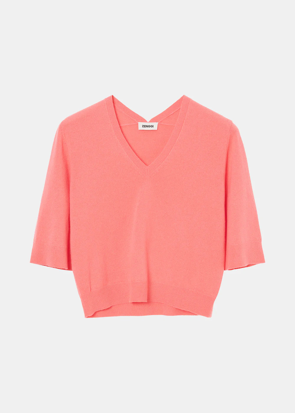 CASHMERE BLEND DEEP V TOP