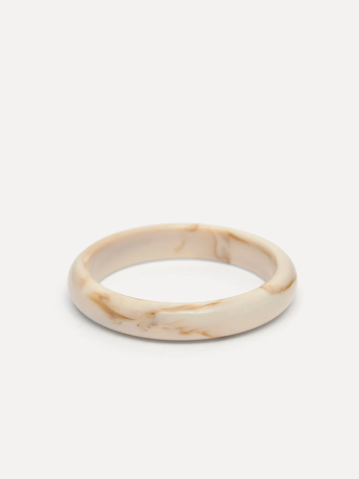 RESIN ARMBAND ROND CREME