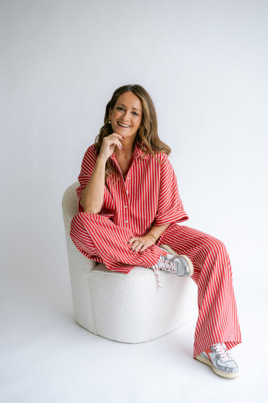 SAM PANTS RED STRIPE