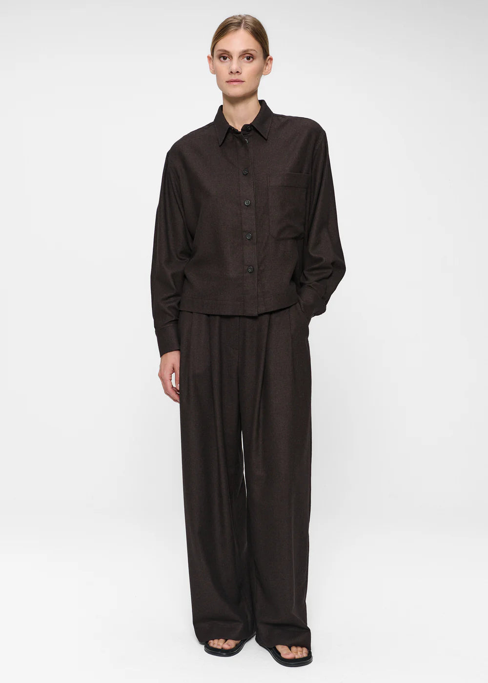 SOFT FLANNEL JADE ELASTIC PANTS