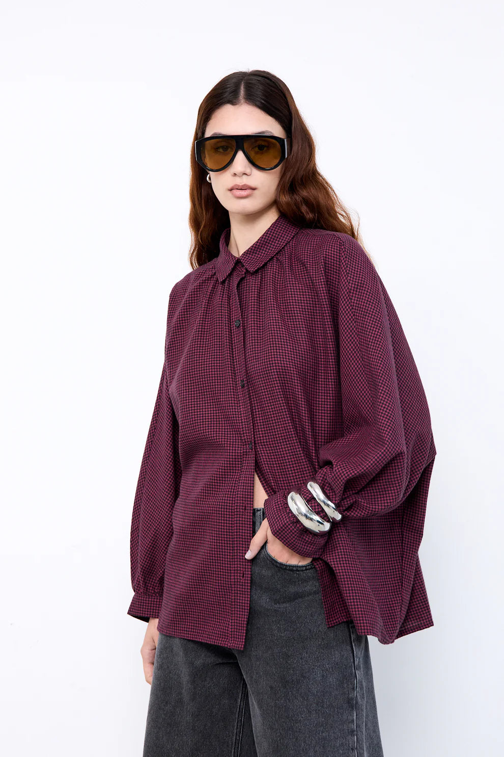 MEL BLOUSE RED GINGHAM