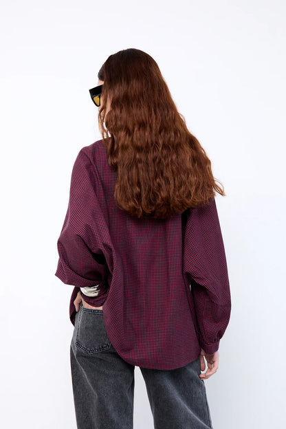 MEL BLOUSE RED GINGHAM
