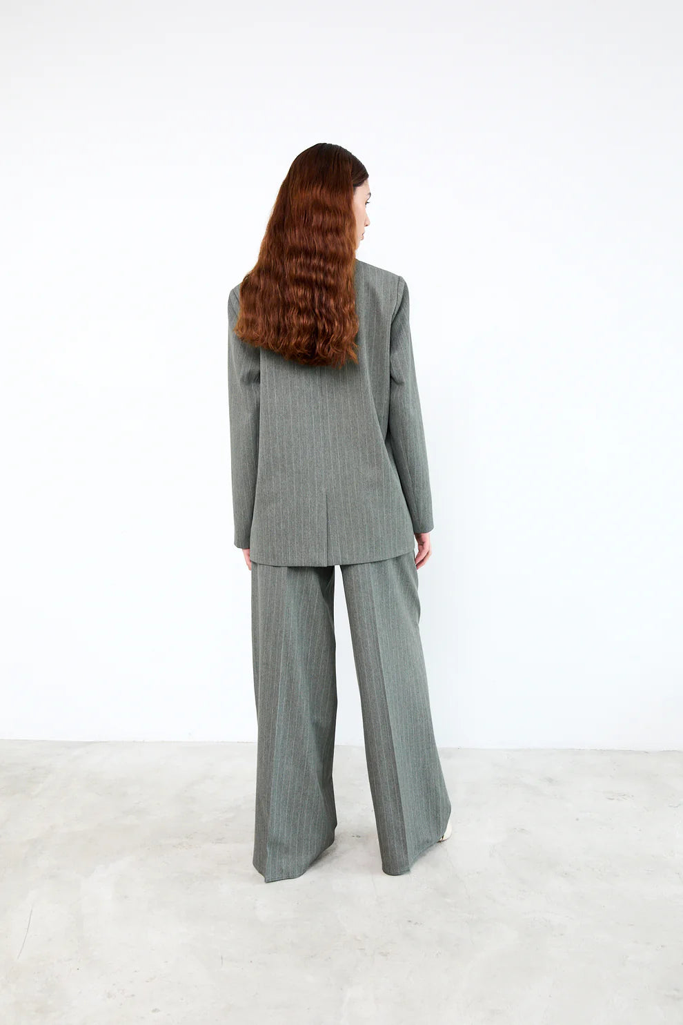 LOGAN PANTS GREEN PINSTRIPES