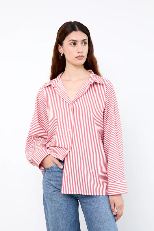 MILEY SHIRT RED STRIPED