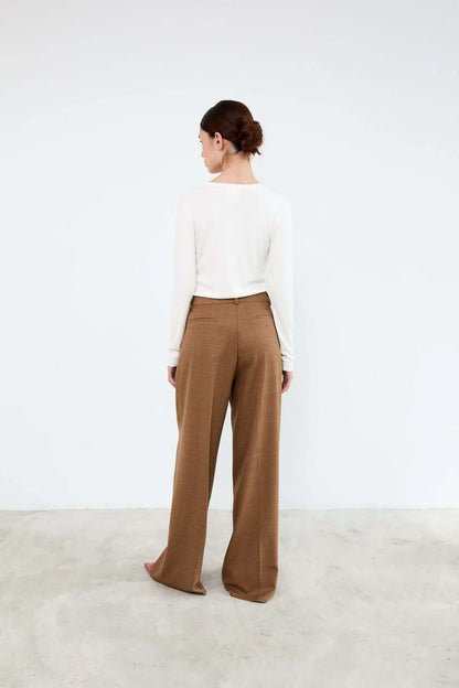 LOGAN PANTS CAMEL PRINCE OF WALES