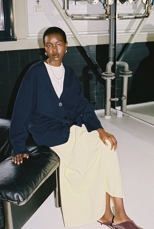 SHADOW SKIRT PALE BANANA