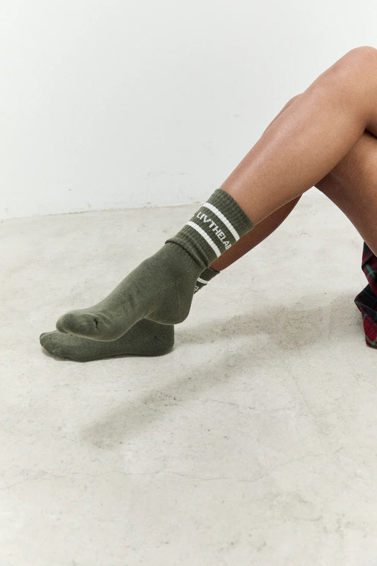 LIV THE LABEL SOCKS KHAKI
