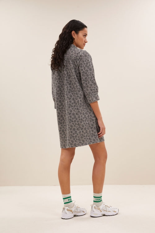 FLYNTH GREY CHEETAH DRESS