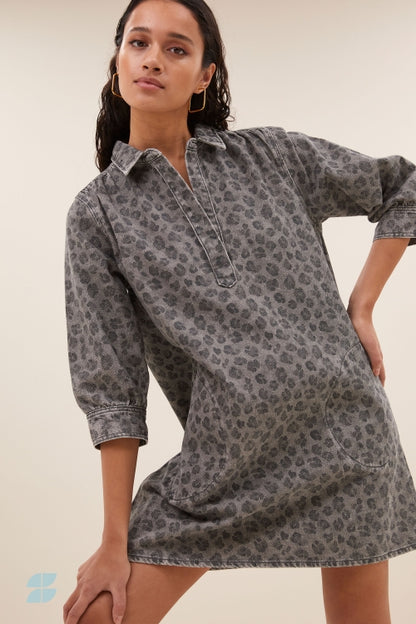 FLYNTH GREY CHEETAH DRESS