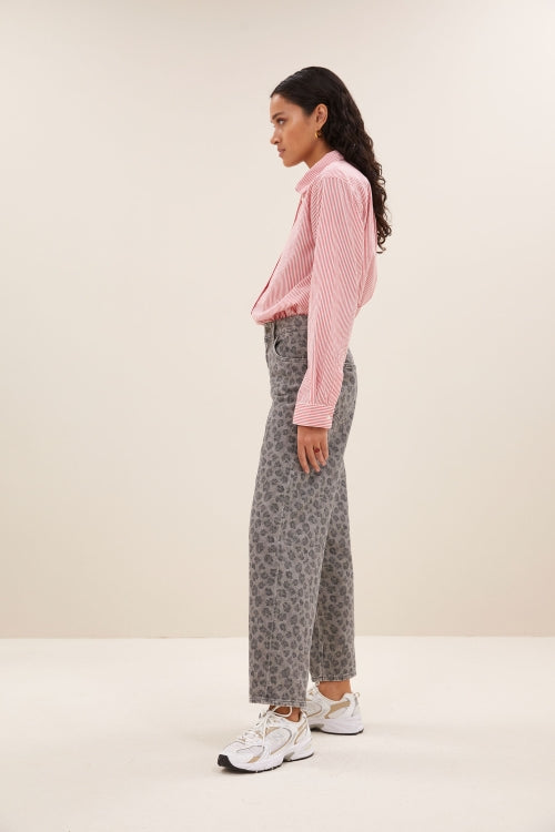 LEW GREY CHEETAH PANTS