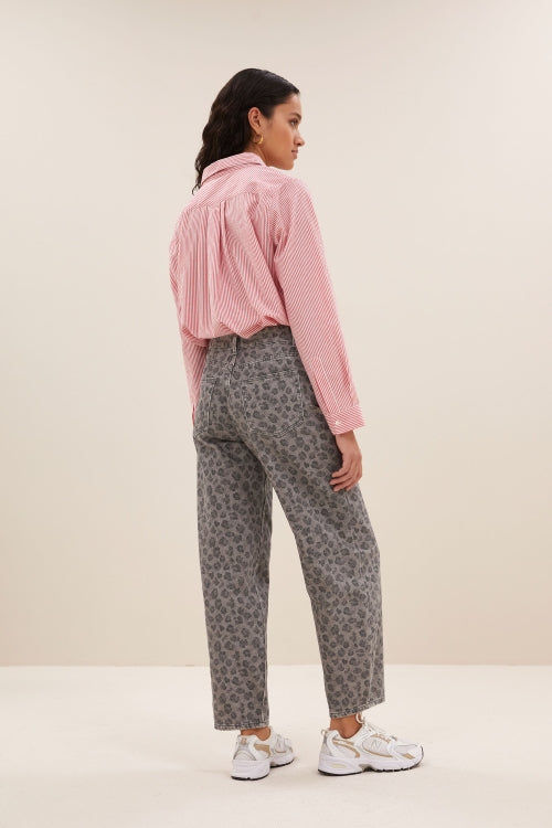 LEW GREY CHEETAH PANTS