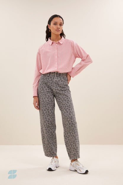 LEW GREY CHEETAH PANTS