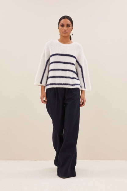 FLEUR STRIPE PULLOVER