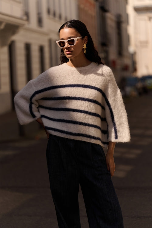 FLEUR STRIPE PULLOVER
