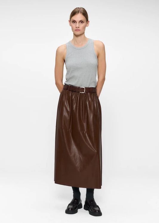 FAUX LEATHER SKIRT