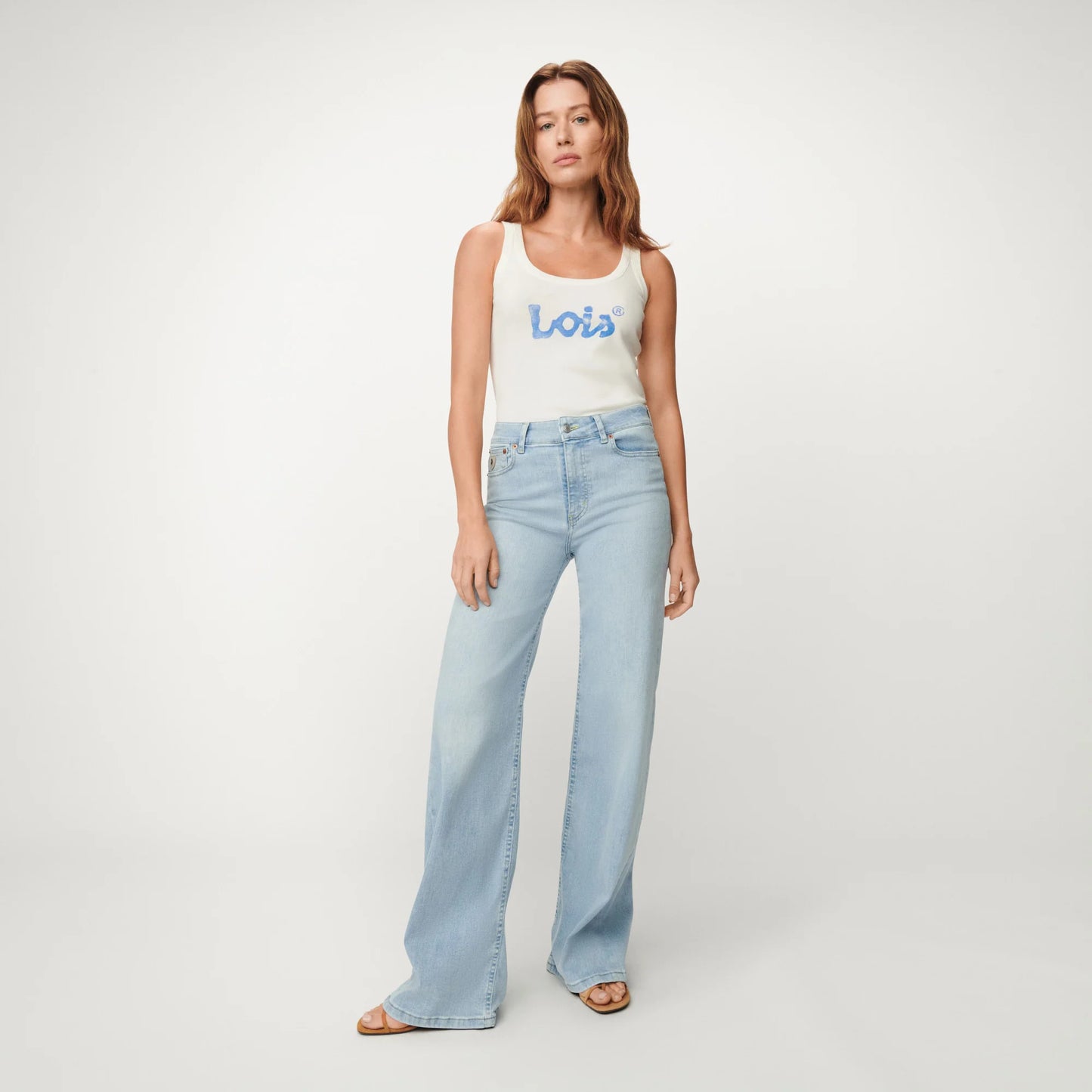 PALAZZO JEANS BLEACH