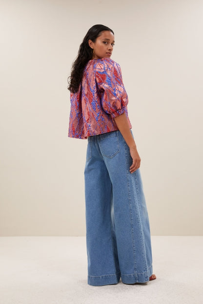 MAURI JACQUARD BLOUSE