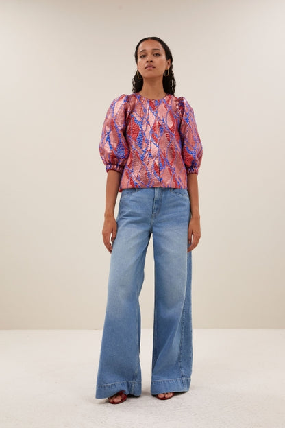 MAURI JACQUARD BLOUSE